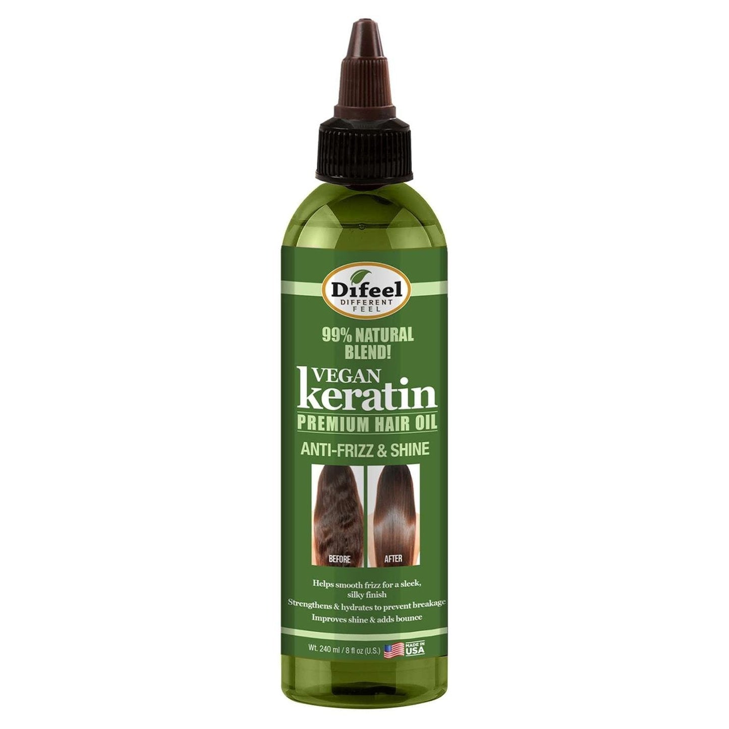 Premium Hair Oil Vegan Keratine 8 Oz 99% Natural