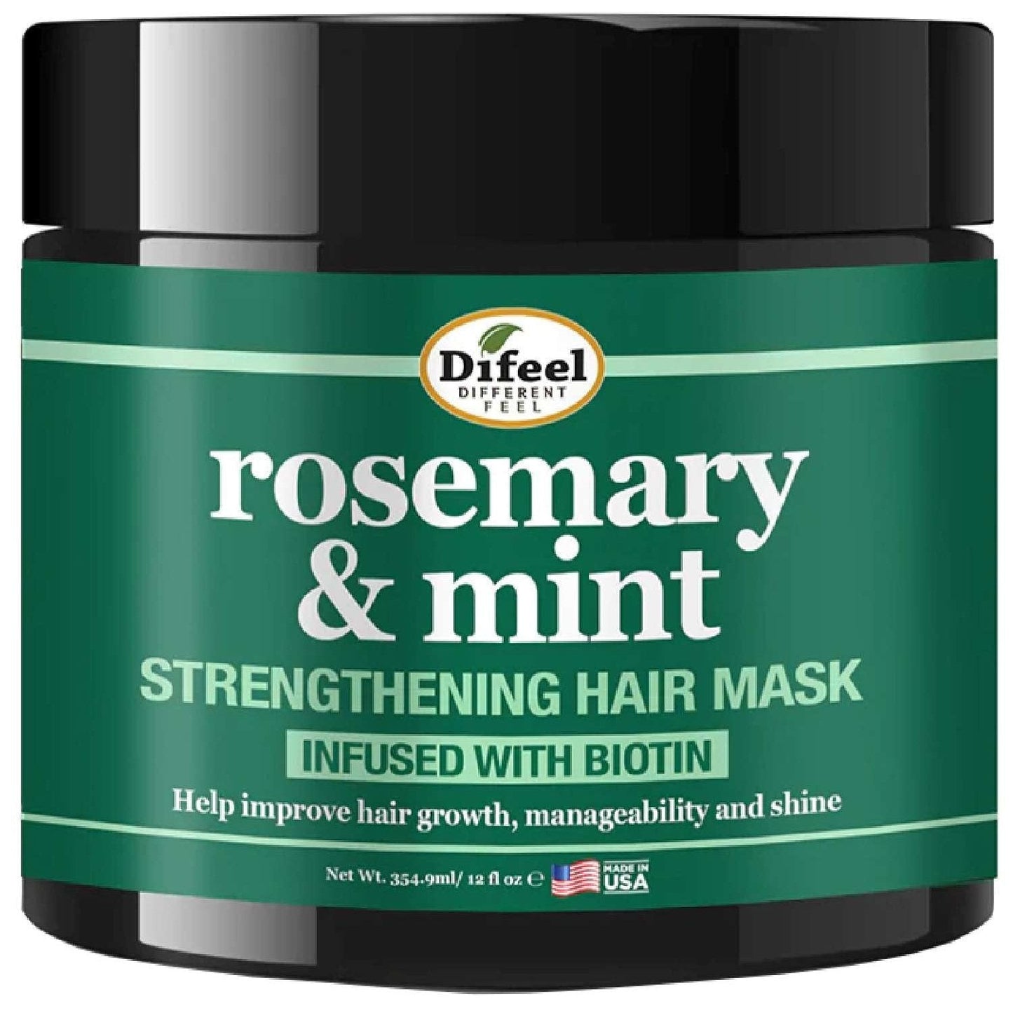 Strengthening Hair Mask with Rosemary Mint and Sunflower Oil 12 Oz