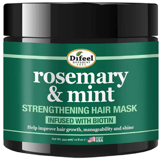 Strengthening Hair Mask with Rosemary Mint and Sunflower Oil 12 Oz