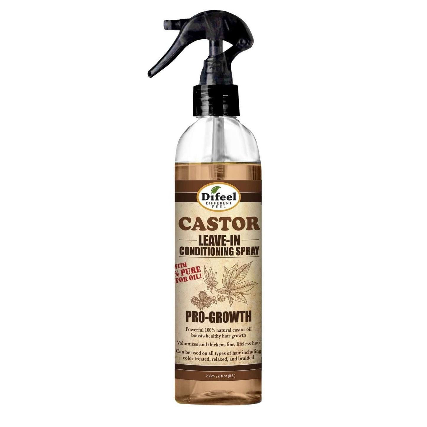 Leave-In Spray Pro-Growth Castor Oil 6 Oz