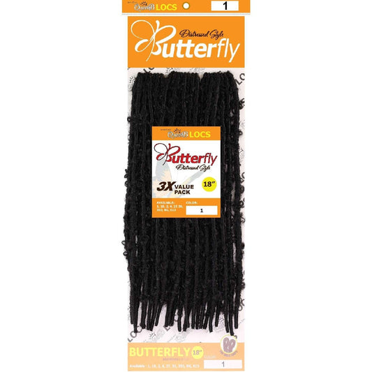 Synthetic Butterfly Goddess Locs Pre-Stretched 18 Inch 3X Value Pack