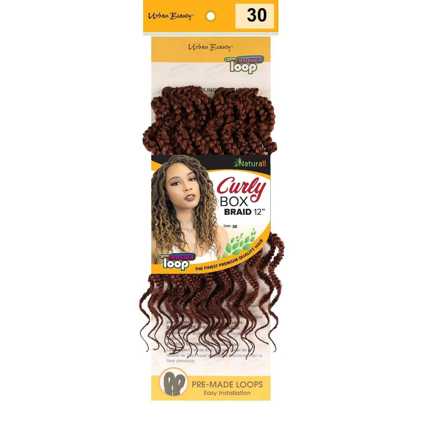 Synthetic Box Braid Curly Hair 12 Inch 30