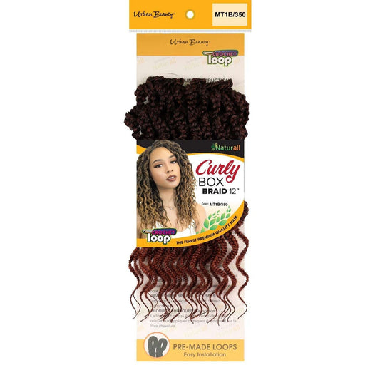 Synthetic Box Braid Curly Hair 12 Inch Mt1B350
