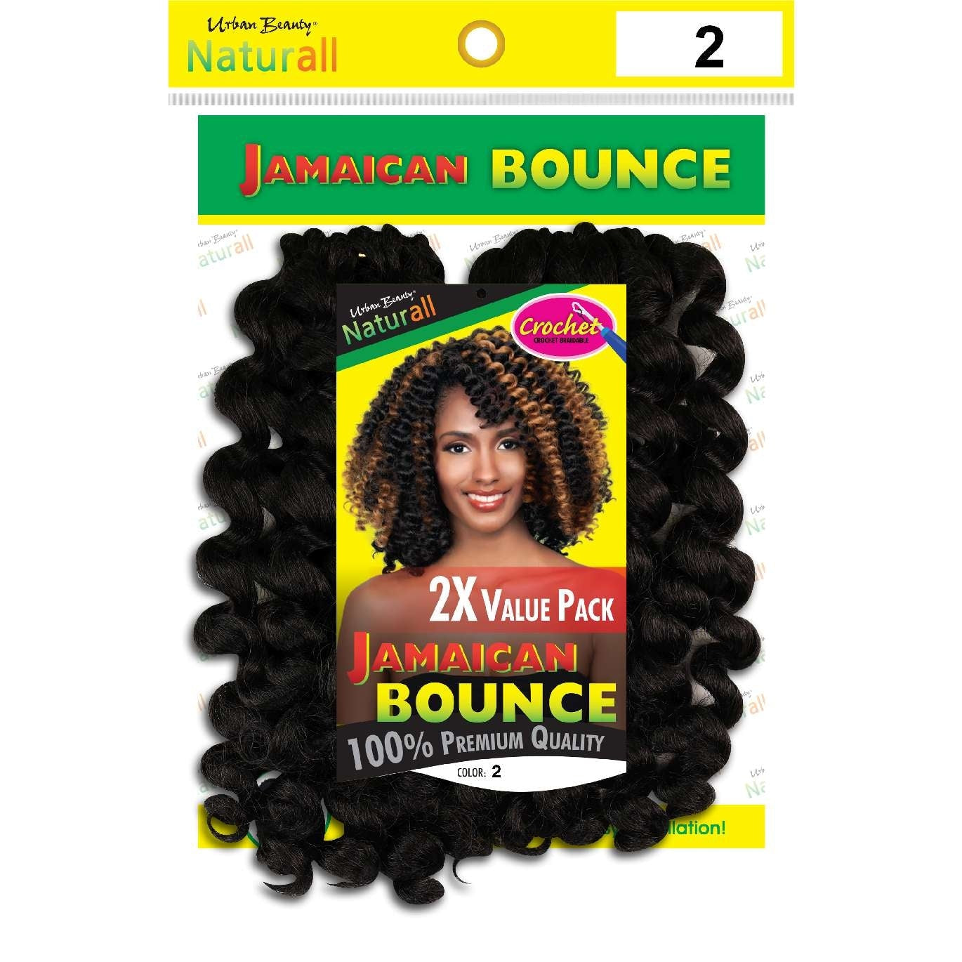Synthetic Braiding Hair Jamaican Bounce Full Volume 3-4 Packs