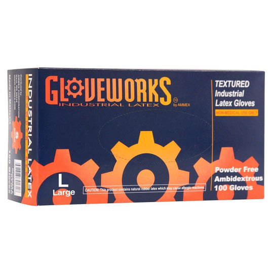 Latex Powder Free Gloves Large 100 Pieces