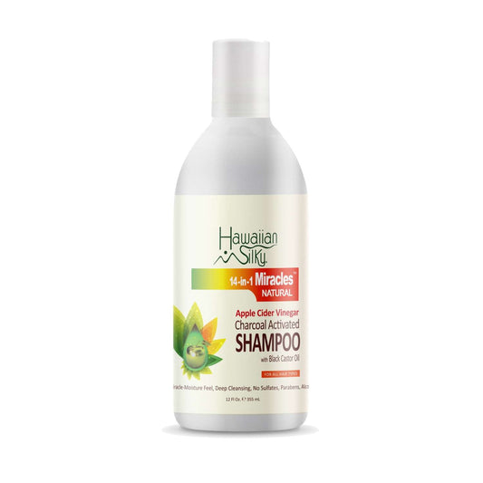 Charcoal Activated Shampoo with Apple Cider Vinegar for All Hair Types 14-in-1