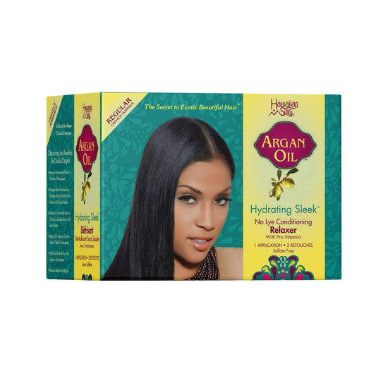 No Lye Hair Relaxer Kit with Argan Oil Regular Size