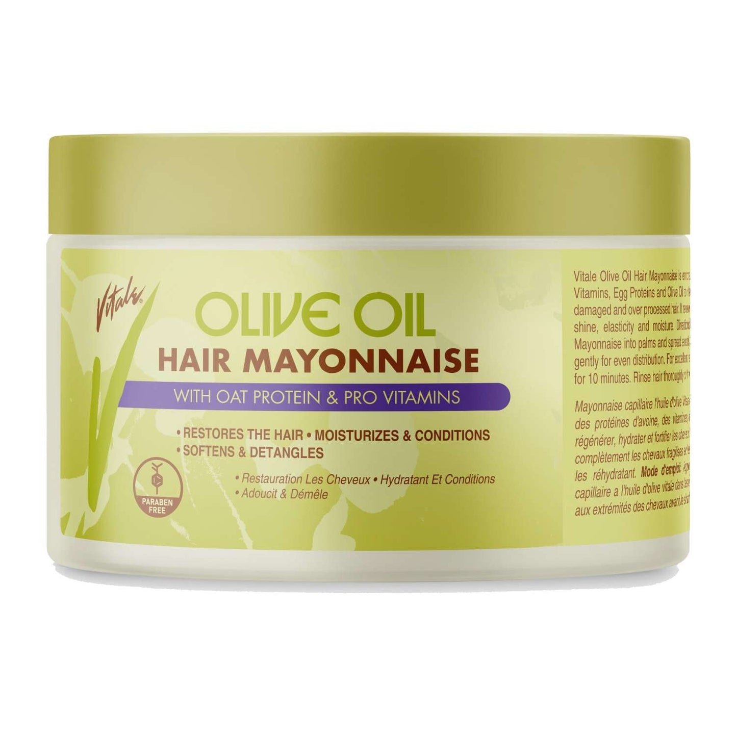 Olive Oil Hair Mayonnaise with Oat Protein and Egg Proteins for Damaged Hair
