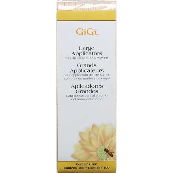 Large Wooden Wax Applicators for Hard and Soft Wax, 100 Count