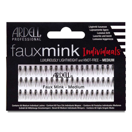 Double Layered Faux Mink Individual Lashes Medium Black
