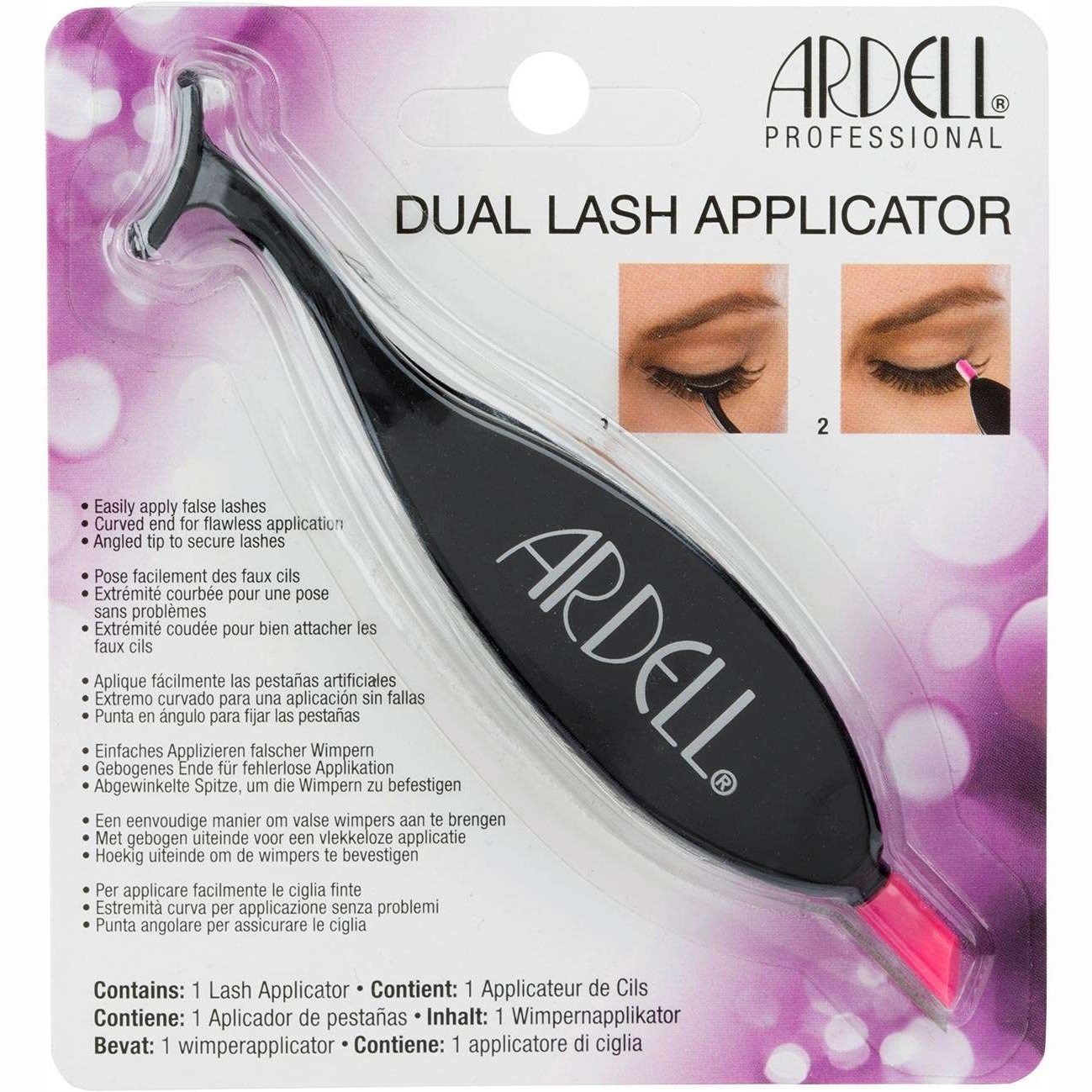 Dual Lash Applicator with Angled Rubber Tip for Easy False Lash Application