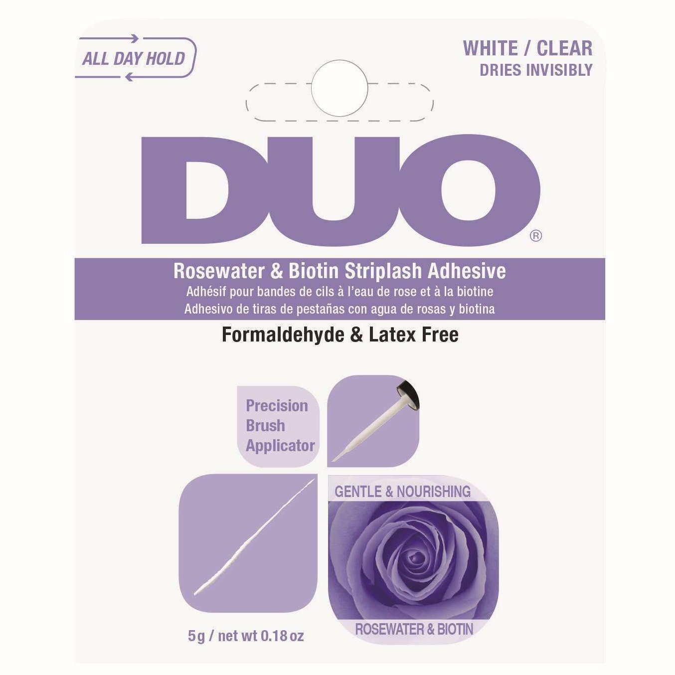 Lash Adhesive Clear Biotin Rosewater Duo