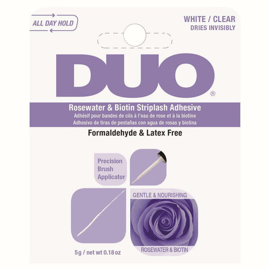 Lash Adhesive Clear Biotin Rosewater Duo