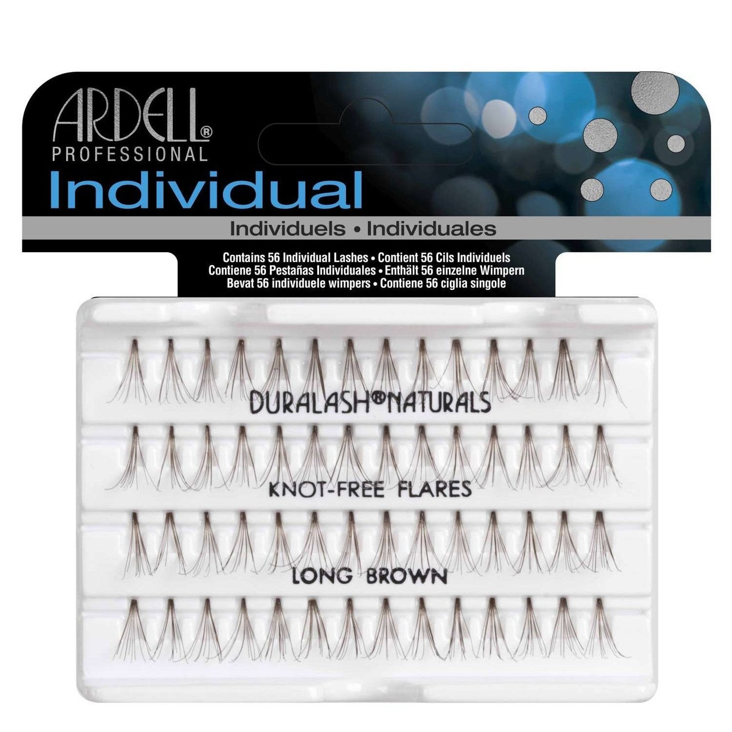 Individual Knot-Free Natural Long Brown Lash Clusters