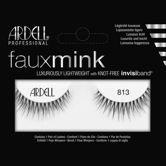 Faux Mink Strip Lash Invisiband Medium Length 813
