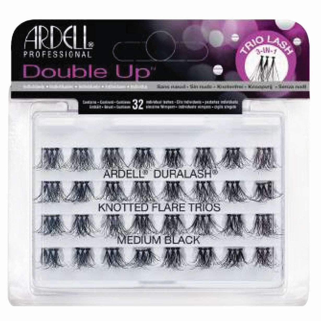 Double Up Trio Individual Lashes Medium Length Black