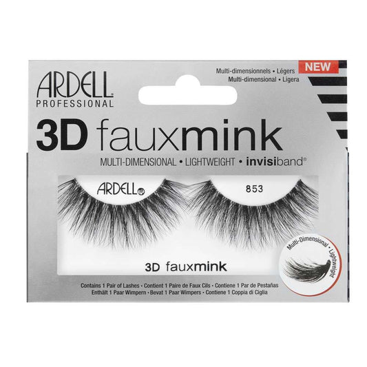 Faux Mink 3D Strip Lashes Medium Length Invisible Band