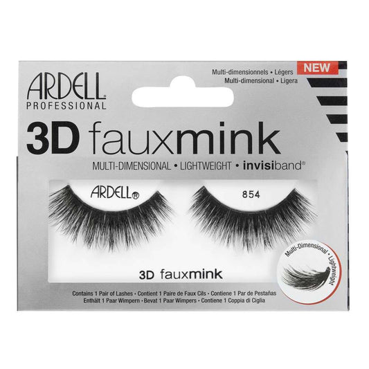 Faux Mink 3D Strip Lashes Uneven Tapered Length 854