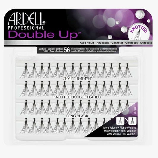 Knotted Double Flare Individual Lashes Long Black