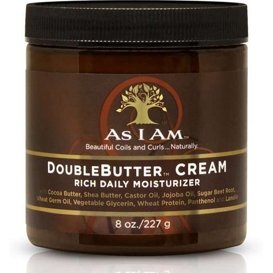 As I Am Double Butter Cream Moisturizer with Vitamin B5 and Wheat Protein