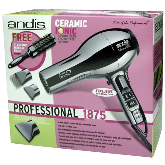 Ceramicionic Hair Dryer 1875 Watts Black Chrome