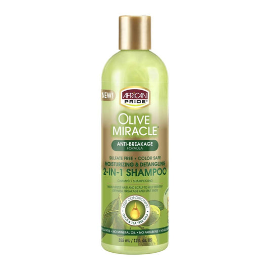 African Pride 2-in-1 Shampoo Conditioner with Olive and Tea Tree Oil
