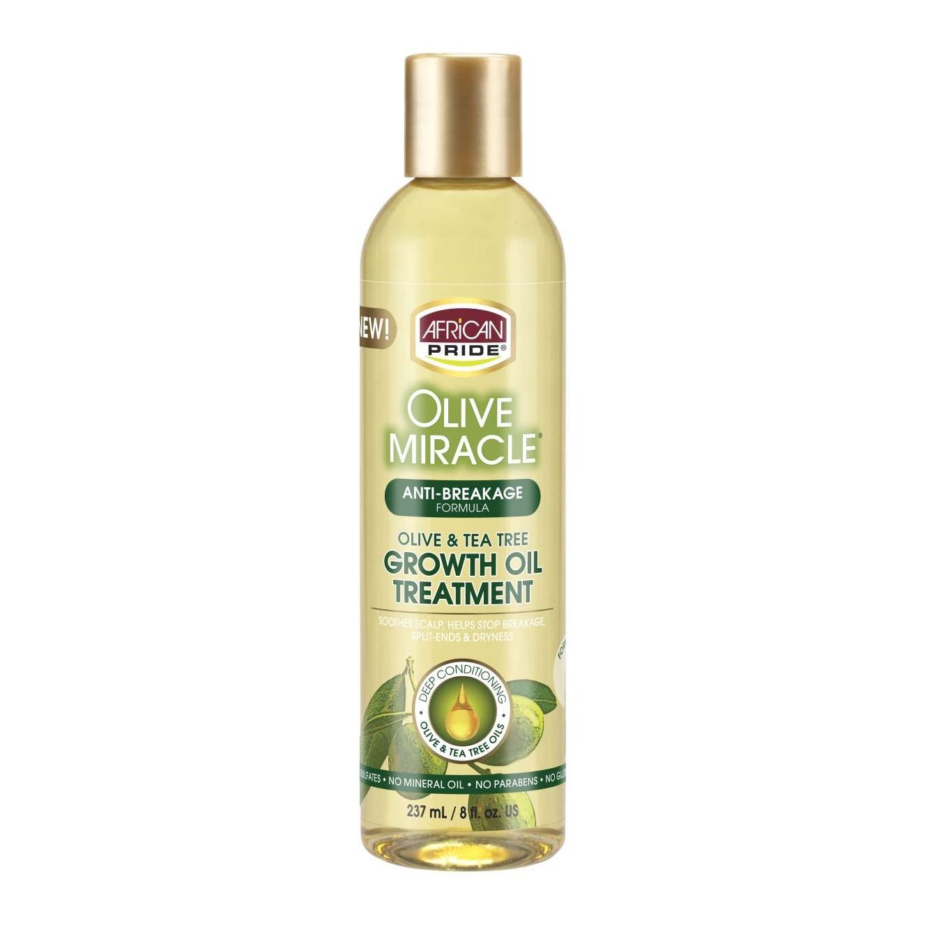 African Pride Growth Oil Treatment with Olive and Tea Tree for Dry Scalp