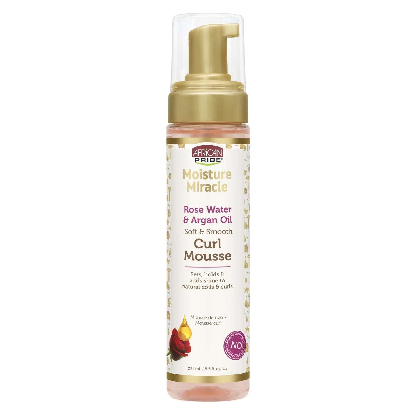African Pride Curl Mousse with Rose Water & Argan Oil