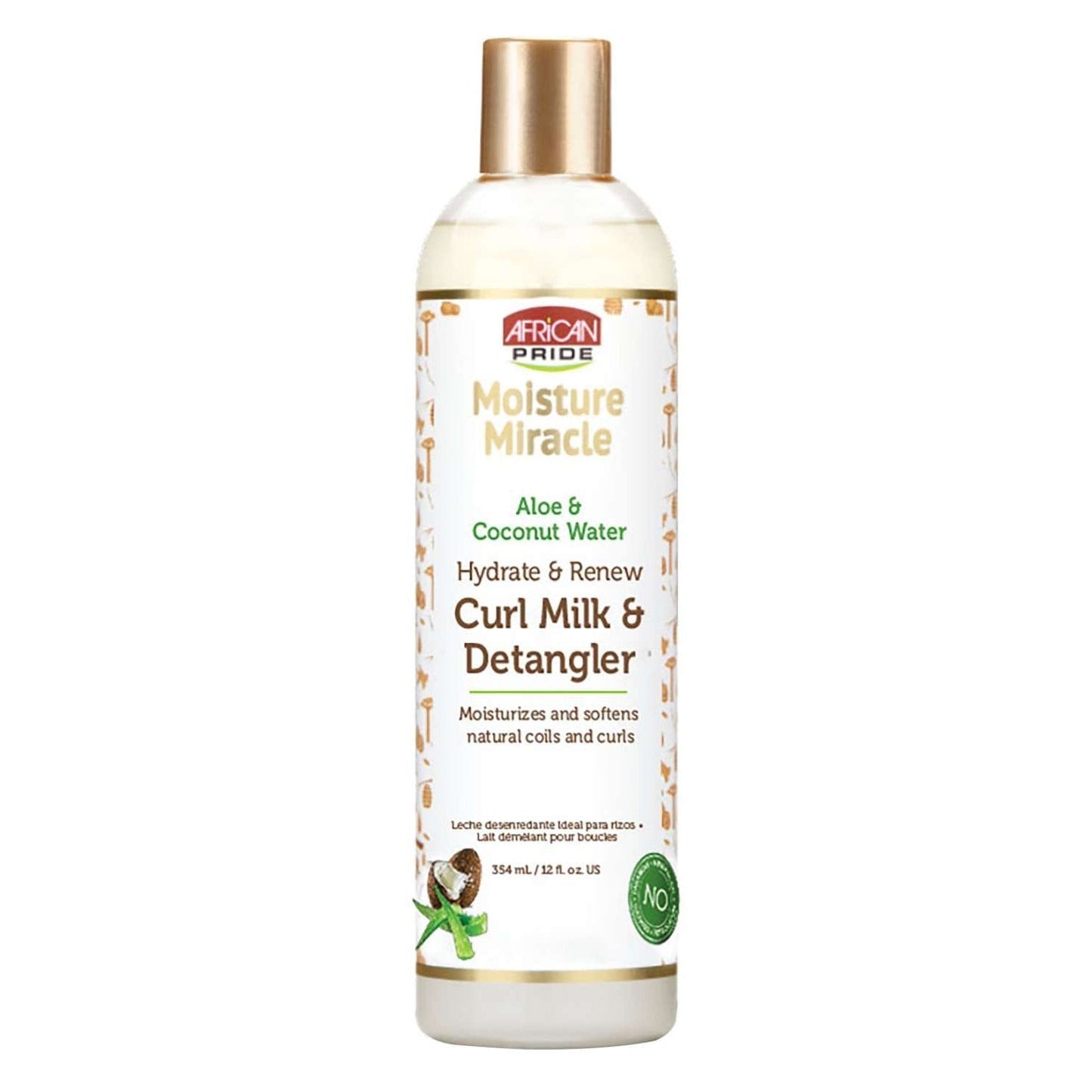 African Pride Curl Milk Detangler with Aloe Vera for Hydration and Moisture Renewal