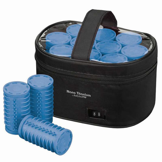 Nano Titanium Travel Hairsetter Rollers 10 Pieces Compact Set