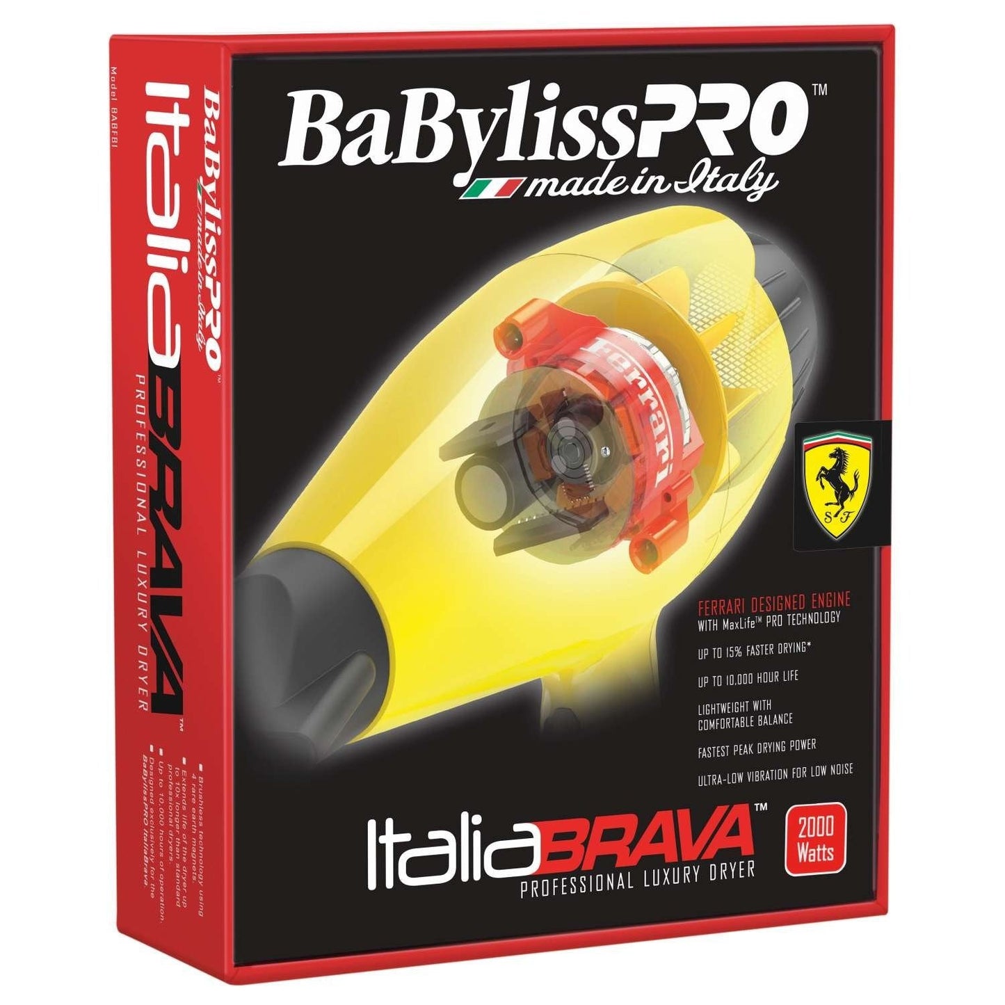 Italiabrava Hair Dryer with Ferrari-Designed Engine