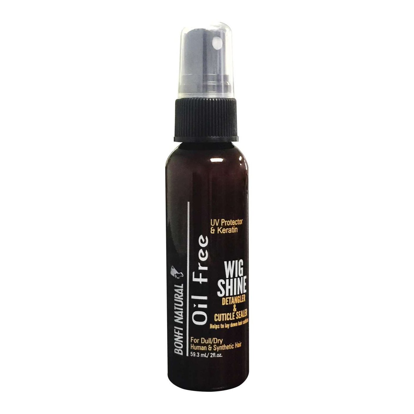 Wig Shine Detangler and Cuticle Sealer with Keratin 2 OZ