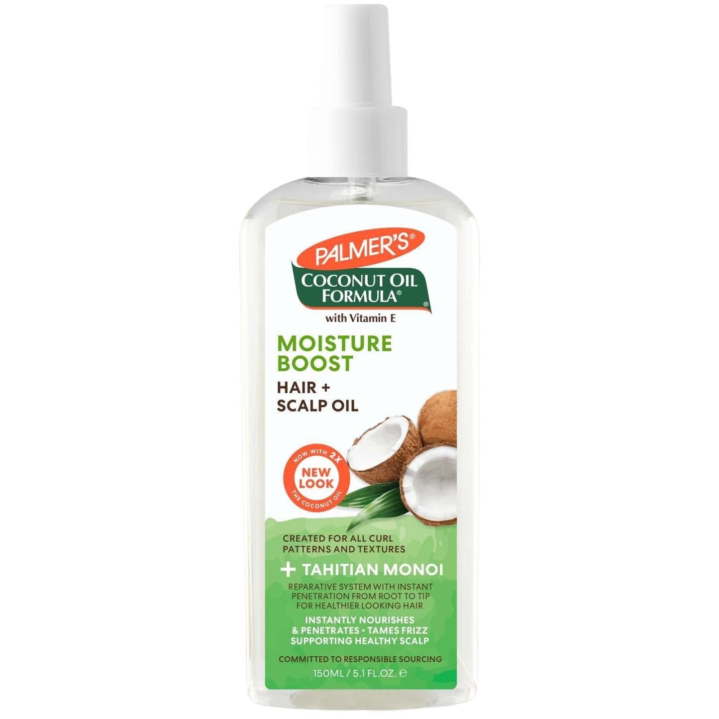 Moisture Boost Hair and Scalp Oil Spray with Coconut Oil Formula