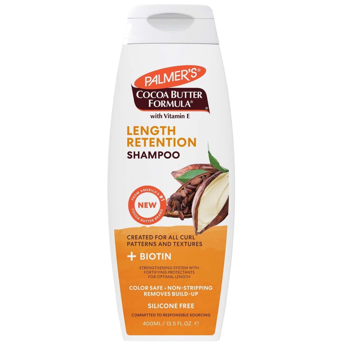 Length Retention Shampoo with Cocoa Butter and Biotin for All Curl Types