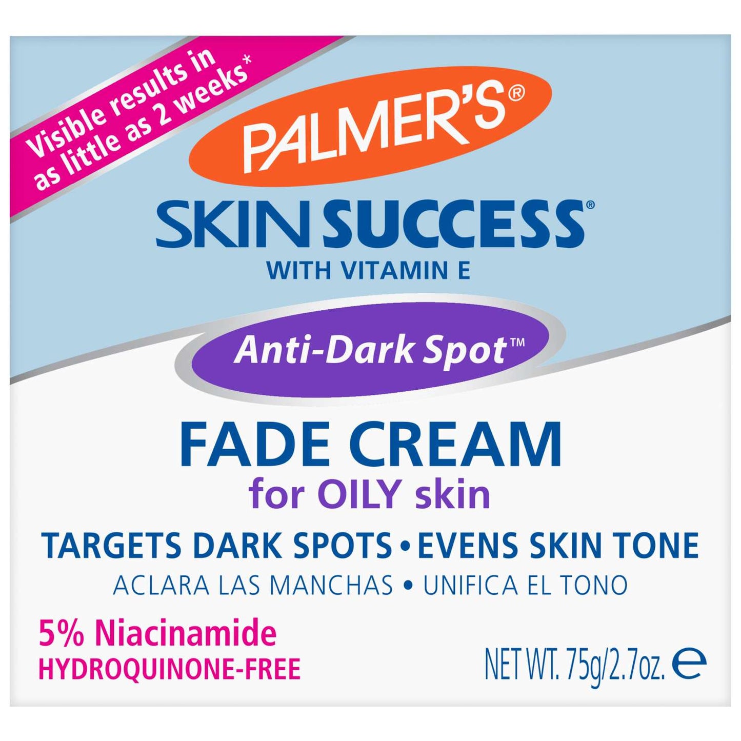 Fade Cream for Oily Skin with SPF and Blemish Lightening