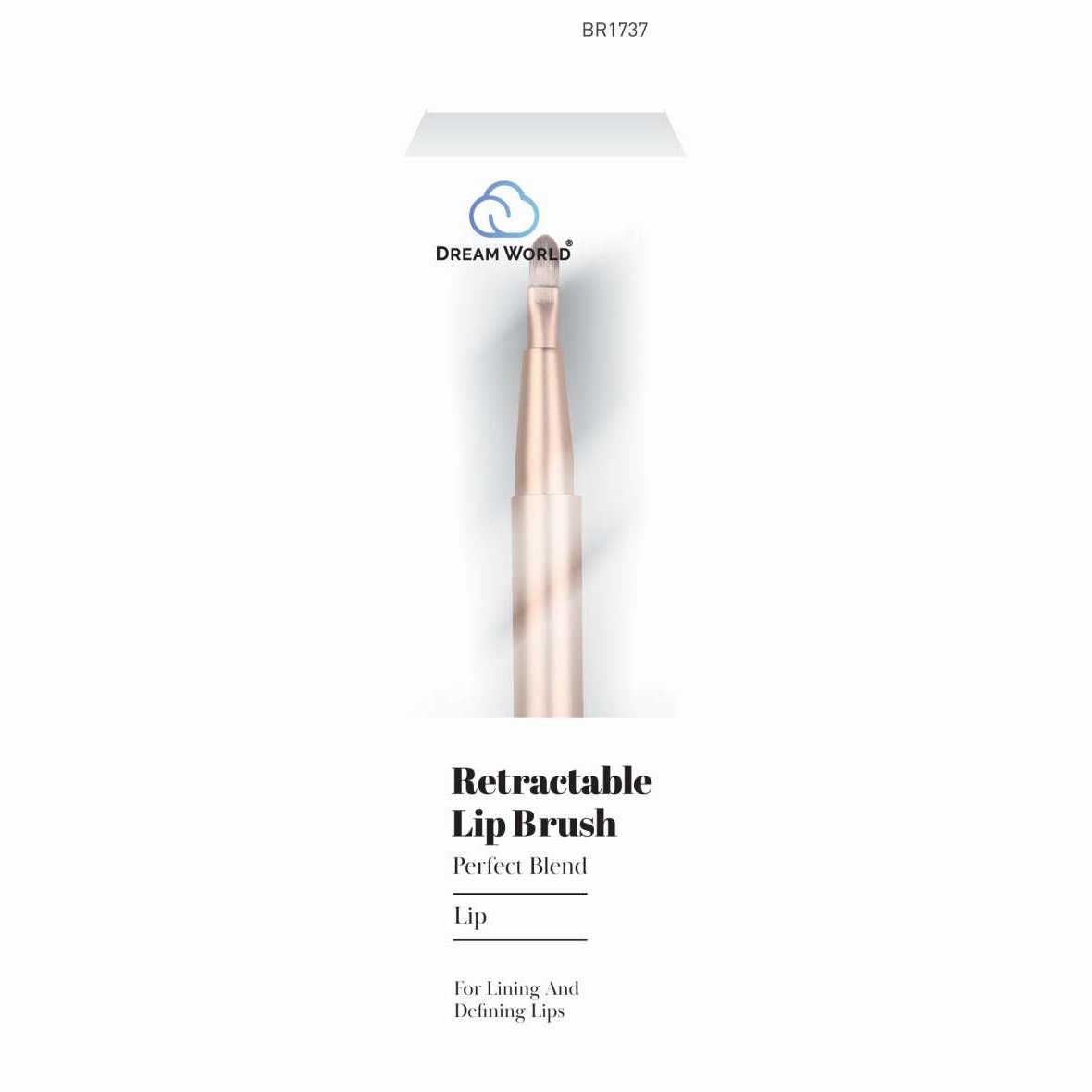 Retractable Lip Brush for Precise Application and Blending