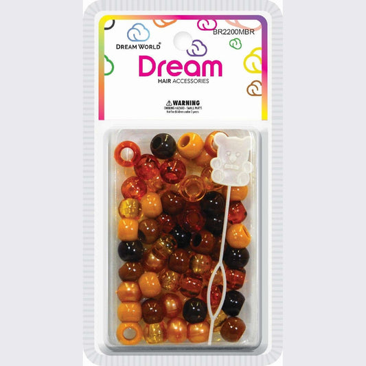 Chloe Bead Round Big 60 Mix Brown
