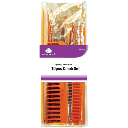 10-Piece Comb Set for Fine to Regular Hair