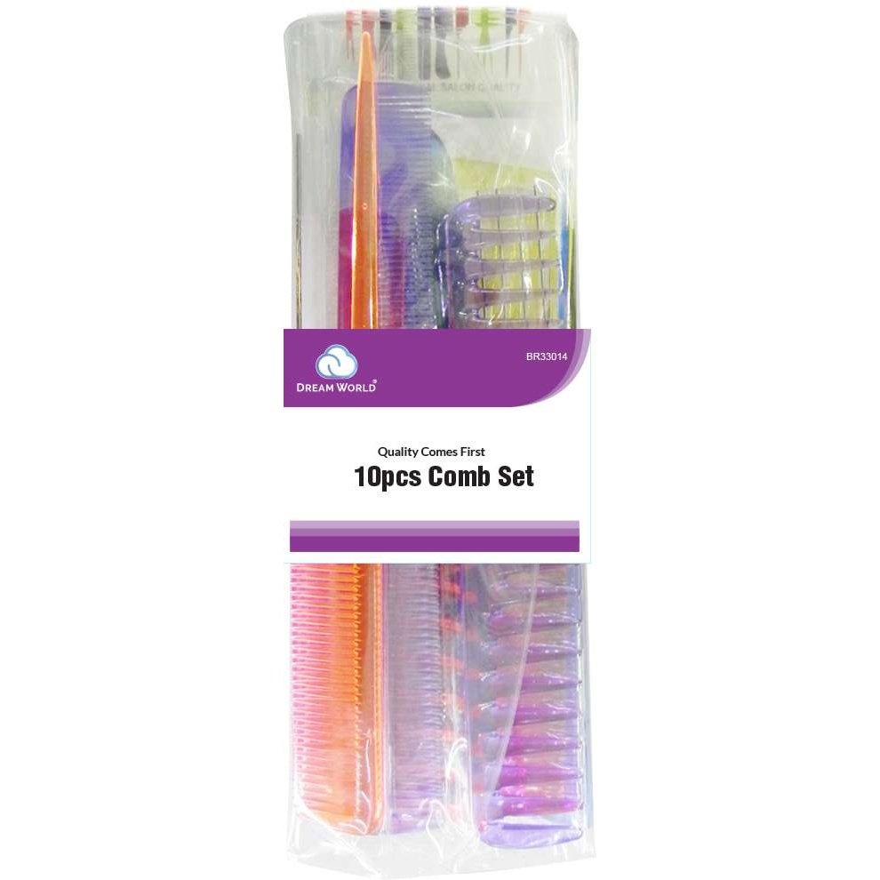 10-Piece Comb Set for Normal to Fine Hair