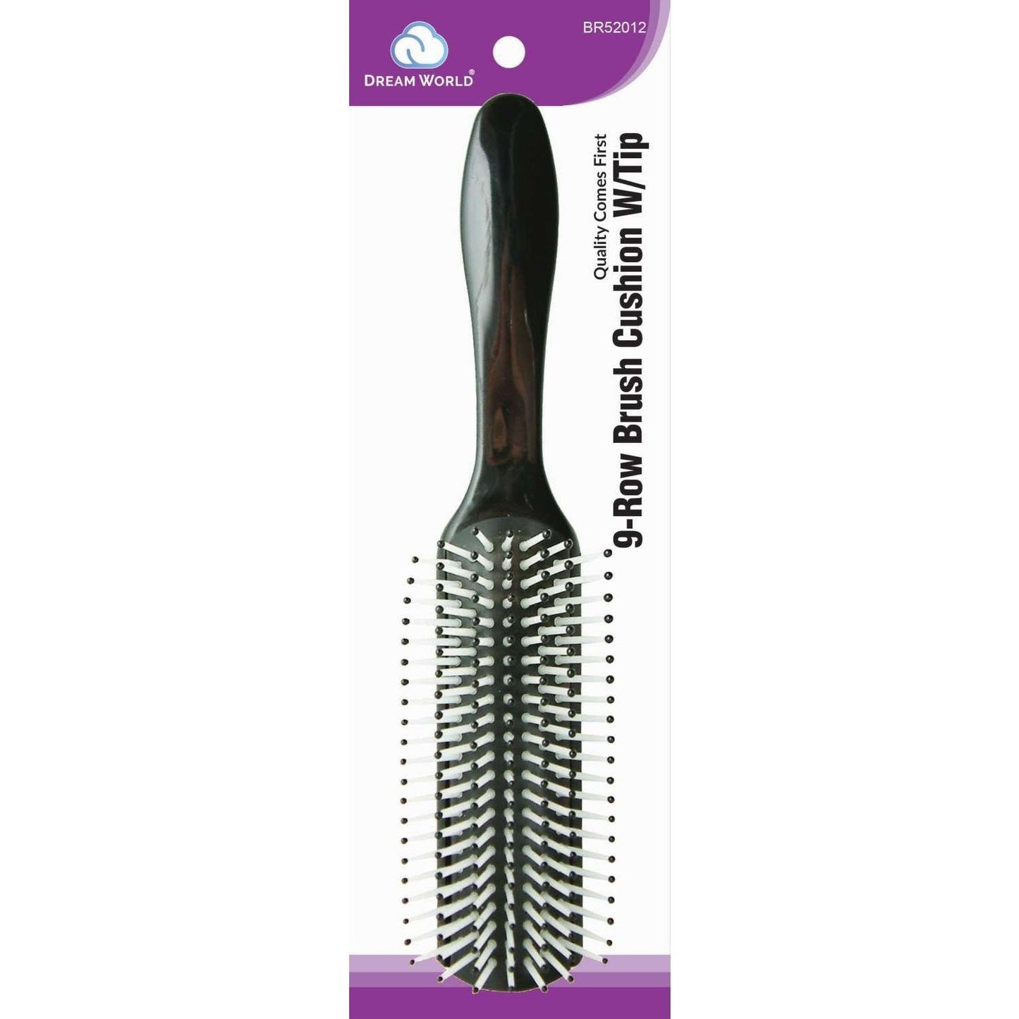 Cushion Brush for Short Thick Hair 9-Row with Tip