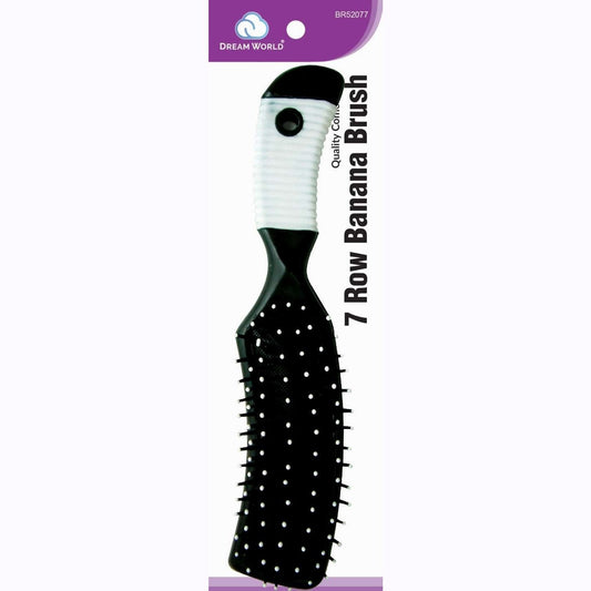 6-Row Banana Hair Brush for Smoothening and Combing Hair
