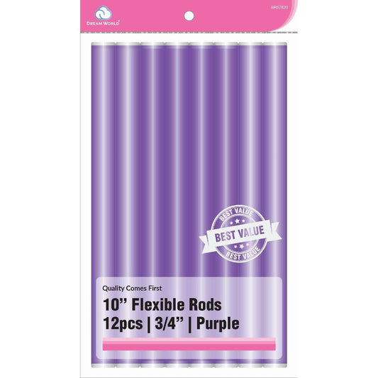 Flexible Foam Hair Curling Rods for All Hair Types 3/4 Inch 12 Count Purple