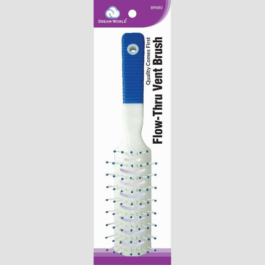 Vent Brush with Soft Flexible Bristles for Detangling