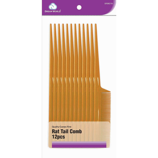Rat Tail Comb Hair Styling Tool Set of 12