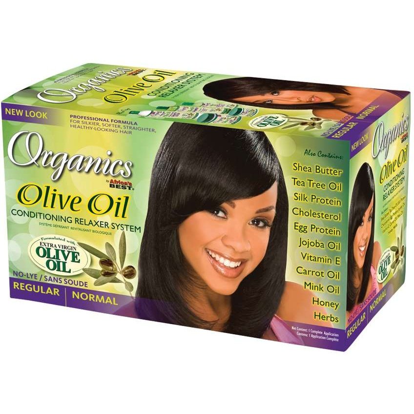 Olive Oil Conditioning Relaxer Kit Regular Hair No-Lye System