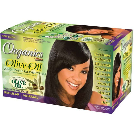 Olive Oil Conditioning Relaxer Kit Regular Hair No-Lye System