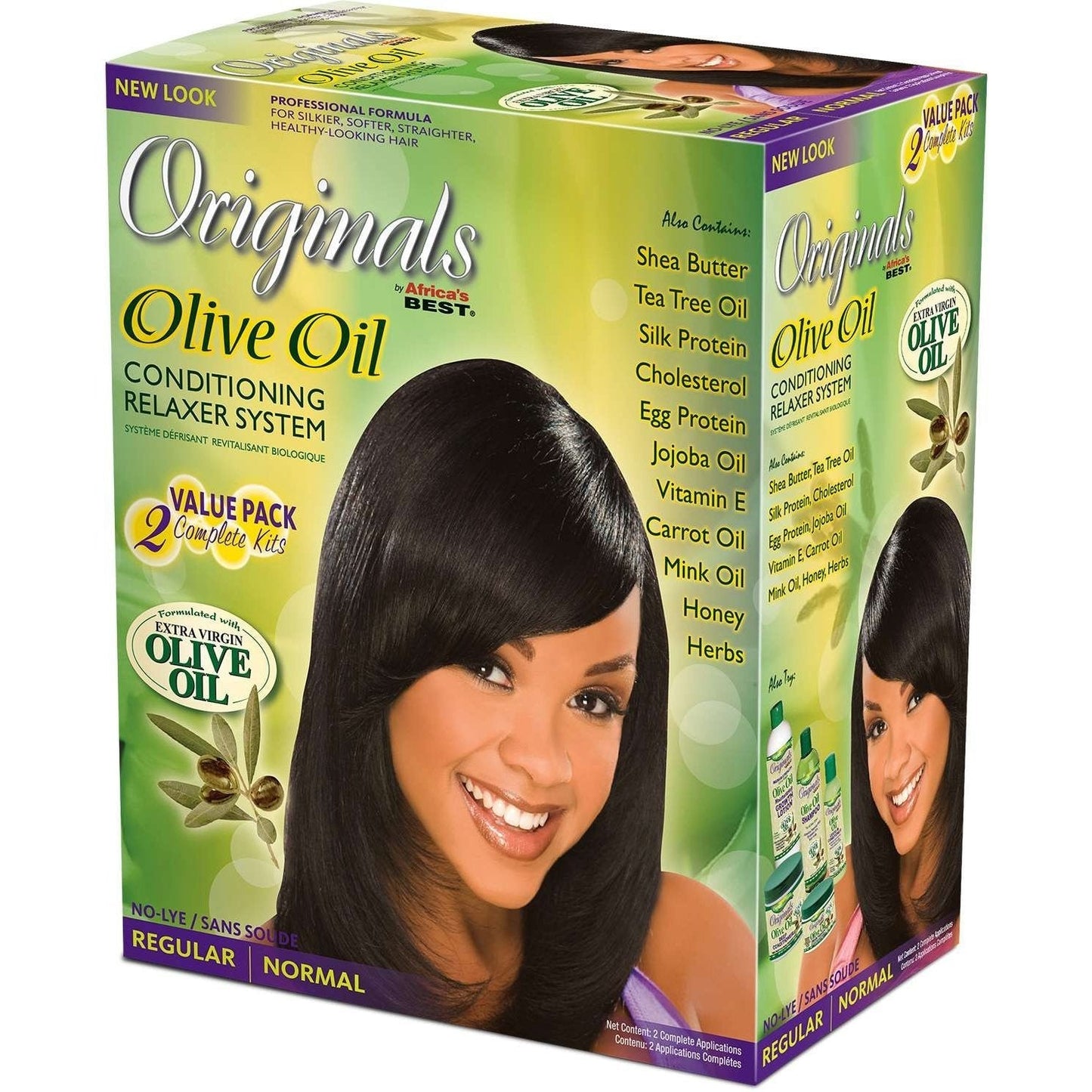 Organic Conditioning No-Lye Relaxer for Silky Soft Hair Value Kit Regular