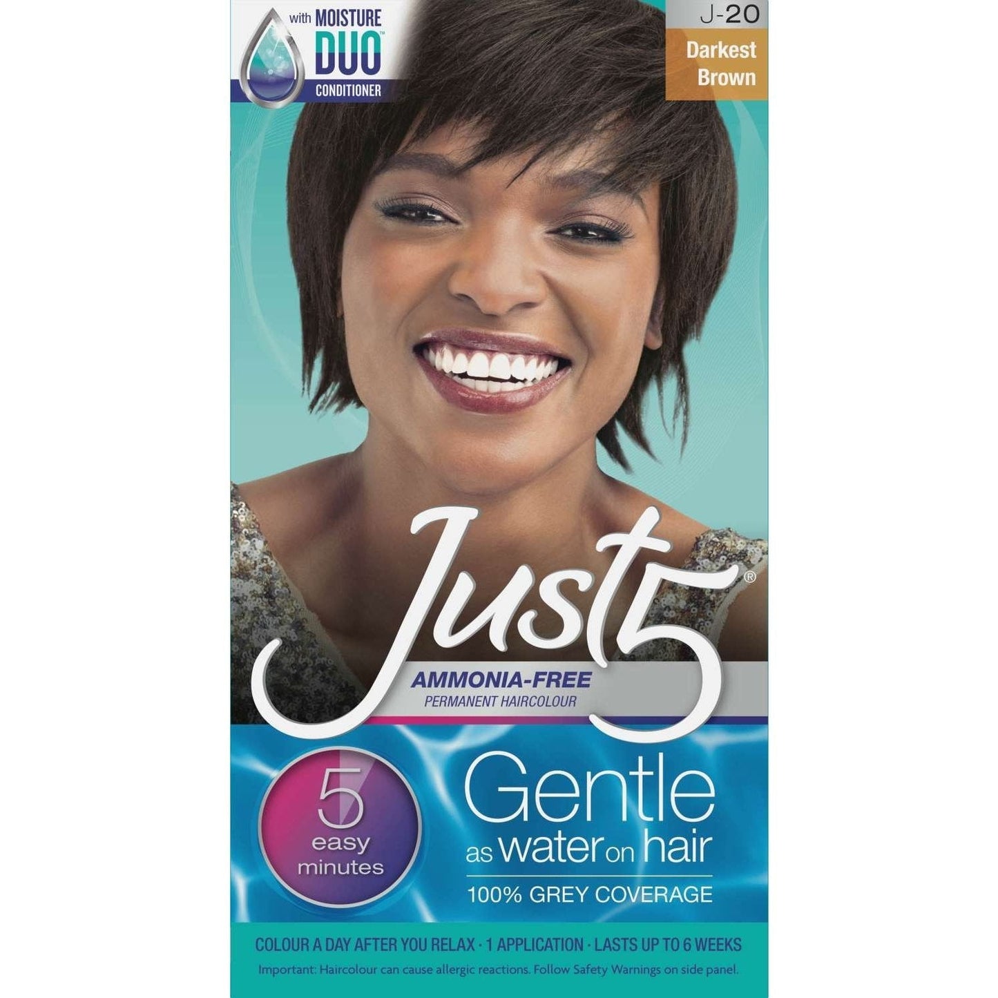 Permanent Haircolor Ammonia-Free Darkest Brown 5-Minute Coverage