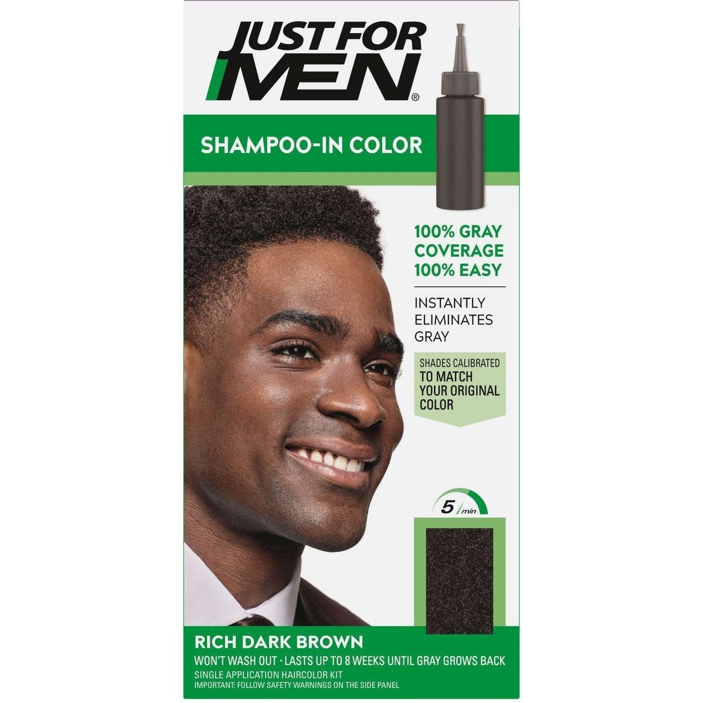 Shampoo-In Hair Color with Olive Oil, Vitamin E & Keratin Rich Dark Brown 47