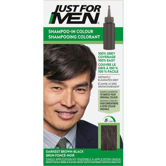 Shampoo-In Hair Color with Olive Oil, Vitamin E & Keratin – Darkest Brown-Black 50A